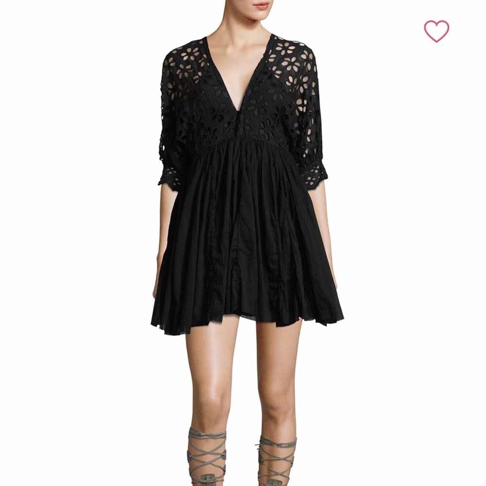 Free People▪️Bella Note black eyelet lace sundress
